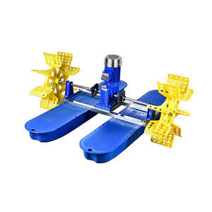1hp SS304 2 Impeller Paddle Wheel Aerator Solar Aerator For Fish Farming Pond